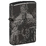 Зажигалка ZIPPO Король скелетов с черным глянцевым покрытием | Skull King High Polish Black, латунь/сталь, черная, глянцевая, 38x13x57 мм