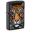 Зажигалка ZIPPO Полосатый тигр с черным матовым покрытием | Tiger Stripes Design Black Matte, латунь/сталь, черная, 38x13x57 мм