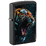 Зажигалка ZIPPO Рычащий тигр с черным матовым покрытием | Tiger Roar Design Black Matte, латунь/сталь, черная, 38x13x57 мм