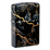 Зажигалка ZIPPO Мраморные переливы с покрытием Искусственно состаренный хром | Fusion Marble 540 Tumbled Chrome, латунь/сталь, черная, 38x13x57 мм