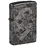 Зажигалка ZIPPO Грибы и черепа с черным глянцевым покрытием | Mushroom Skulls High Polish Black, латунь/сталь, черная, глянцевая, 38x13x57 мм