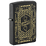 Зажигалка ZIPPO Линейный мотив с черным матовым покрытием | Lines Design Black Matte, латунь/сталь, черная, матовая, 38x13x57 мм
