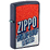 Зажигалка ZIPPO Заглавные буквы с темно-синем матовым покрытием | Color Block Design Navy Matte, латунь/сталь, синяя, 38x13x57 мм