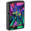 Зажигалка ZIPPO Контркультура с покрытием черный свет | Counter Culture Black Light, латунь/сталь, черная,матовая 38x13x57 мм
