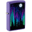 Зажигалка ZIPPO Ночь в лесу с фиолетовым матовым покрытием | Night In The Forest Purple Matte, латунь/сталь, фиолетовая, 38x13x57 мм