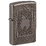 Зажигалка ZIPPO Armor® Пламя с покрытием черный лед | Armor® Flame Pattern Black Ice®, латунь/сталь, чёрная, 29x10x60 мм