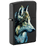 Зажигалка ZIPPO Линда Пикен «Волк» с черным матовым покрытием | Linda Picken Black Matte, латунь/сталь, черная, 38x13x57 мм