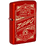 Зажигалка ZIPPO «Работает!» с металлизированным красным покрытием | It Works Design Metallic Red, латунь/сталь, красная, 38x13x57 мм