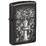 Зажигалка ZIPPO Шахматы с черным глянцевым покрытием | Chess Design High Polish Black, латунь/сталь, черная, 38x13x57 мм