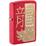 Зажигалка ZIPPO Год дракона 2024 с красным матовым покрытием | Year of the Dragon 2024 Red Matte, латунь/сталь, красная, 38x13x57 мм
