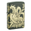 Зажигалка ZIPPO Дракон с зеленым матовым покрытием | Dragon Design Green Matte, латунь/сталь, зеленая, матовая, 38x13x57 мм