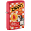Зажигалка ZIPPO Ретро с красным матовым покрытием | Retro Design Red Matte, латунь/сталь, красная, матовая, 38x13x57 мм