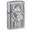 Зажигалка ZIPPO Счастливая 7 с покрытием поцарапанный хром | Lucky 7 Street Chrome, латунь/сталь, серебристая, 38x13x57 мм