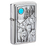 Зажигалка ZIPPO Волки с покрытием матовый хром | Wolf Design Brushed Chrome, латунь/сталь, серебристая, 38x13x57 мм