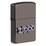 Зажигалка ZIPPO Фирменный дизайн с покрытием черный лед | Zippo Design Black Ice®, латунь/сталь, чёрная, глянцевая, 38x13x57 мм