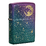 Зажигалка ZIPPO Звездное небо с зелено-фиолетовым покрытием | Starry Sky Iridescent, латунь/сталь, фиолетовая, матовая, 38x13x57 мм