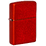 Зажигалка ZIPPO классическая с металлизированным красным покрытием | Classic Metallic Red, латунь/сталь, красная, матовая, 38x13x57 мм