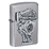 Зажигалка ZIPPO Рука мертвеца с покрытием поцарапанный хром | Dead Mans Hand Street Chrome, латунь/сталь, серебристая, 38x13x57 мм