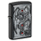 Зажигалка ZIPPO Крест с крылатым драконом с черным матовым покрытием | Winged Dragon Cross Black Matte, латунь/сталь, чёрная, 38x13x57 мм