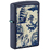 Зажигалка ZIPPO Морская с темно-синем матовым покрытием | Nautical Design Navy Matte, латунь/сталь, синяя, матовая, 38x13x57 мм