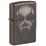 Зажигалка ZIPPO Крик монстра с покрытием черный лед | Screaming Monster Black Ice®, латунь/сталь, черная, 38x13x57 мм