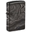 Зажигалка ZIPPO Мраморный узор с черным глянцевым покрытием | Marble Pattern High Polish Black, латунь/сталь, чёрная, 38x13x57 мм