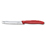 Нож для сыра и колбасы VICTORINOX SwissClassic, лезвие 11 см с волнистой кромкой, красный