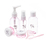 Дорожный набор баночек для путешествий Dewal Beauty, розовый, 7пр.