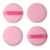 Пуховка Dewal Beauty для макияжа, розовая, 4шт.