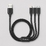 Дата-кабель 3 в 1: micro USB, USB-C, Ligthning, алюминий, 1.2м, черный, Deppa