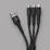 Дата-кабель Armor 3 в 1: micro USB, USB-C, Ligthning, 1.2м, черный, Deppa