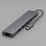USB Type-C хаб 7-в-1, HDMI, Power Delivery, 2xUSB 3.0, RJ45, microSD/SD, графит, Deppa