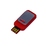 USB-флешка промо на 8 Гб прямоугольной формы, выдвижной механизм, красный